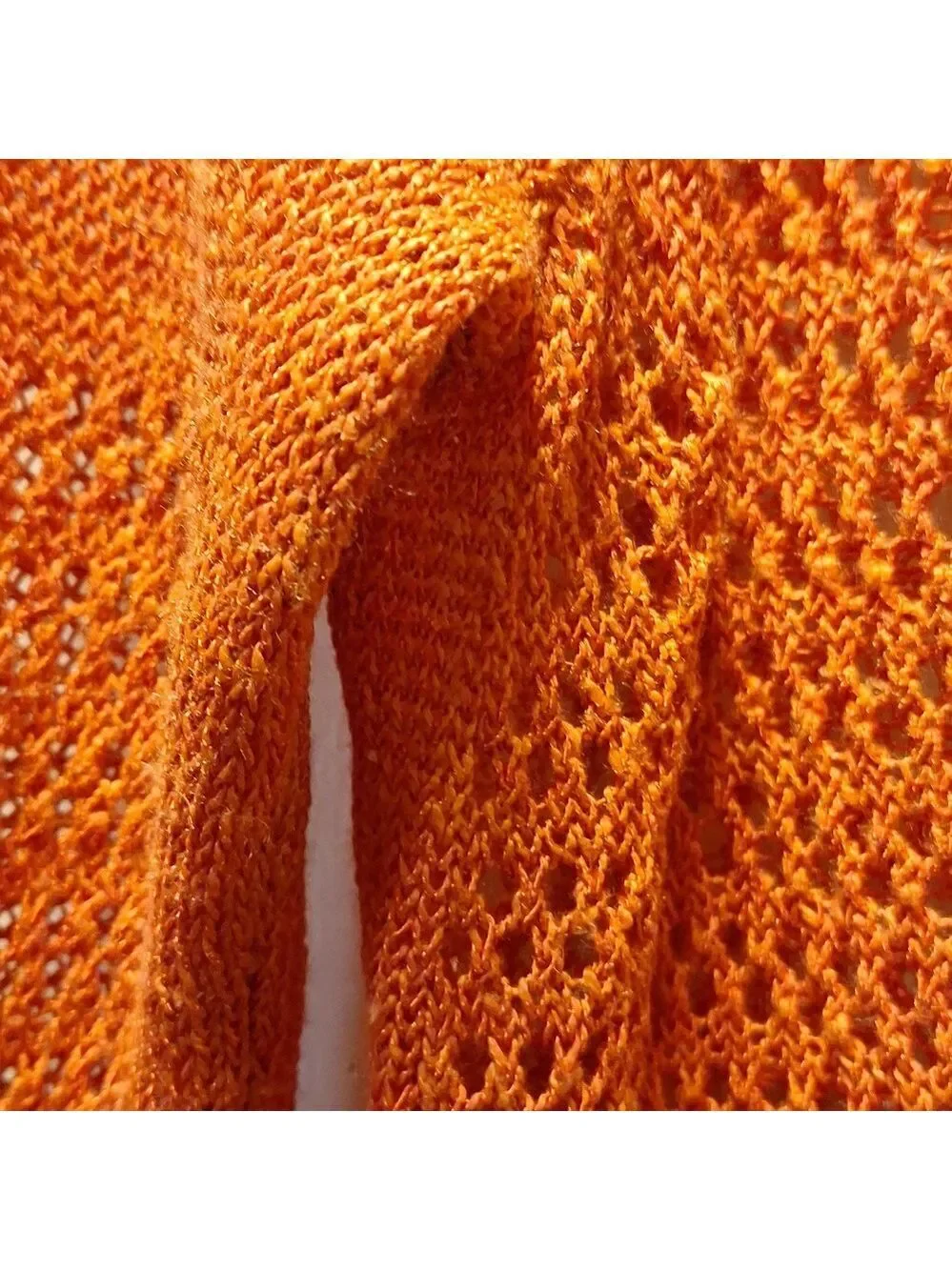Elizabeth and James Women's Orange Cutout Sweater XS